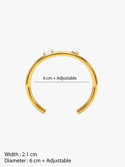 OnnMe by GIVA Meet Cute Gold Plated Cuff Bracelet
