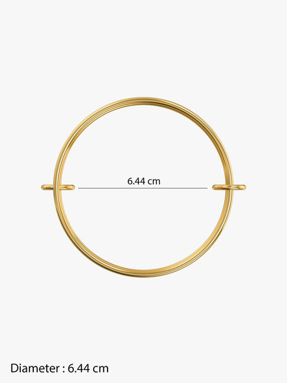 Twisted Signal Dual Tone Bangle Bracelet