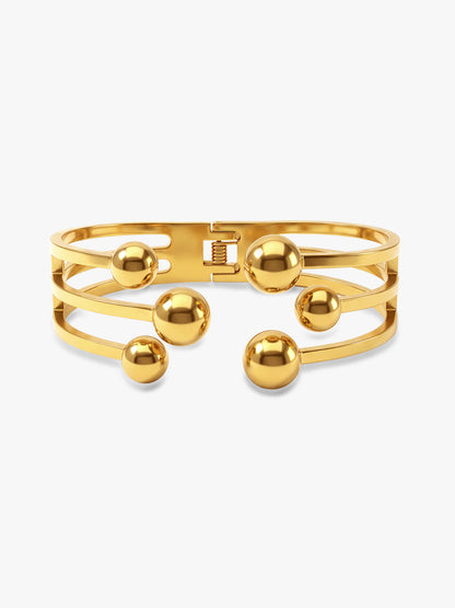 Chrome Rush Gold Plated Cuff Bracelet