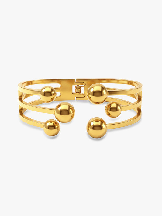 Chrome Rush Gold Plated Cuff Bracelet