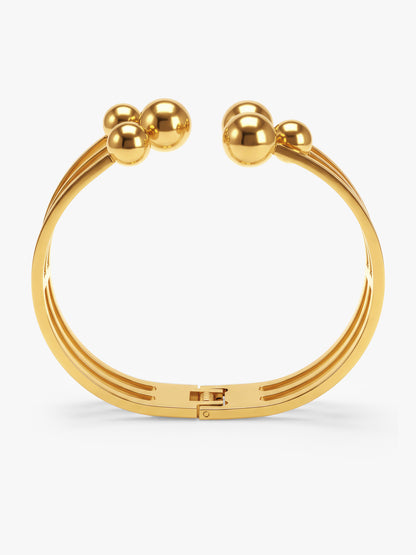 Chrome Rush Gold Plated Cuff Bracelet