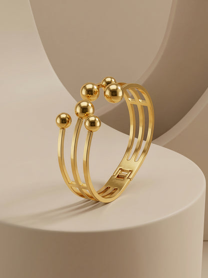 Chrome Rush Gold Plated Cuff Bracelet