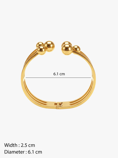 Chrome Rush Gold Plated Cuff Bracelet