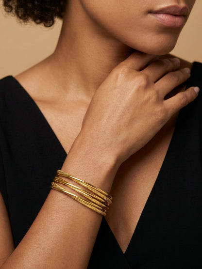 Layer Panic Gold Plated Cuff Bracelet