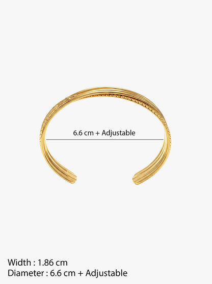 Layer Panic Gold Plated Cuff Bracelet
