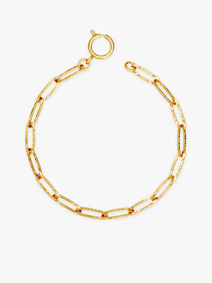 Paperclip Loop Gold Plated Bracelet