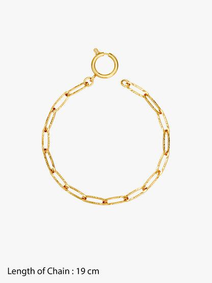 Paperclip Loop Gold Plated Bracelet