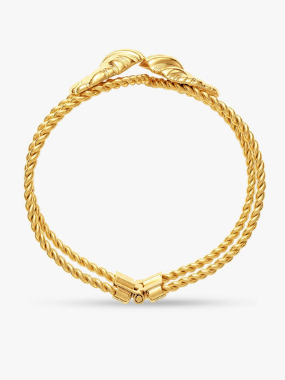 OnnMe by GIVA Shell Voltage Gold Plated Cuff Bracelet