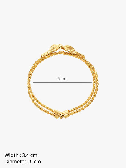 OnnMe by GIVA Shell Voltage Gold Plated Cuff Bracelet