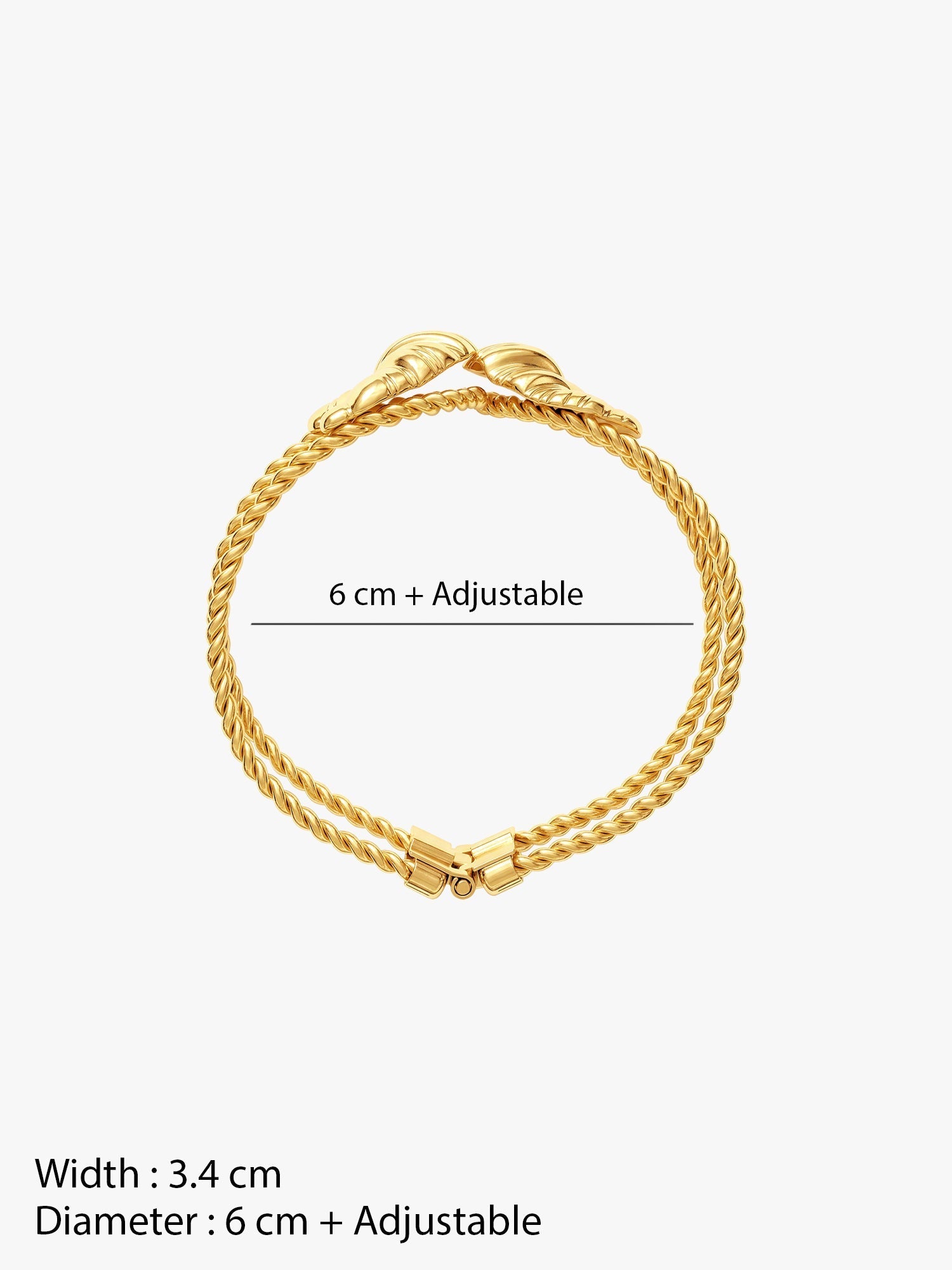 OnnMe by GIVA Shell Voltage Gold Plated Cuff Bracelet