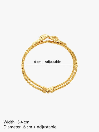 OnnMe by GIVA Shell Voltage Gold Plated Cuff Bracelet