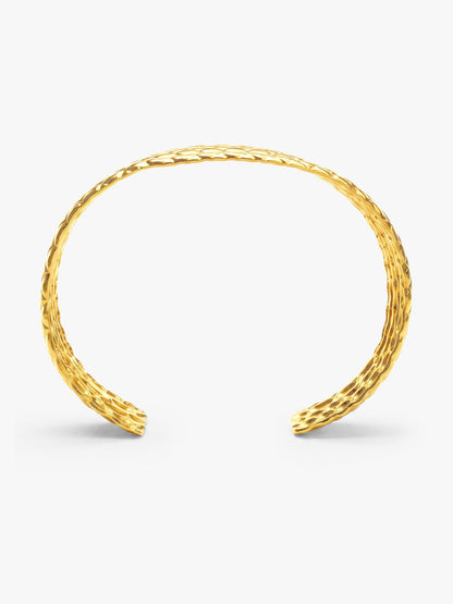 Viper Loop Gold Plated Cuff Bracelet