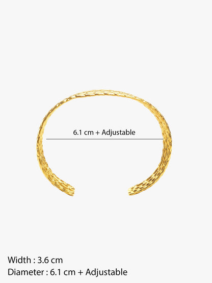 Viper Loop Gold Plated Cuff Bracelet