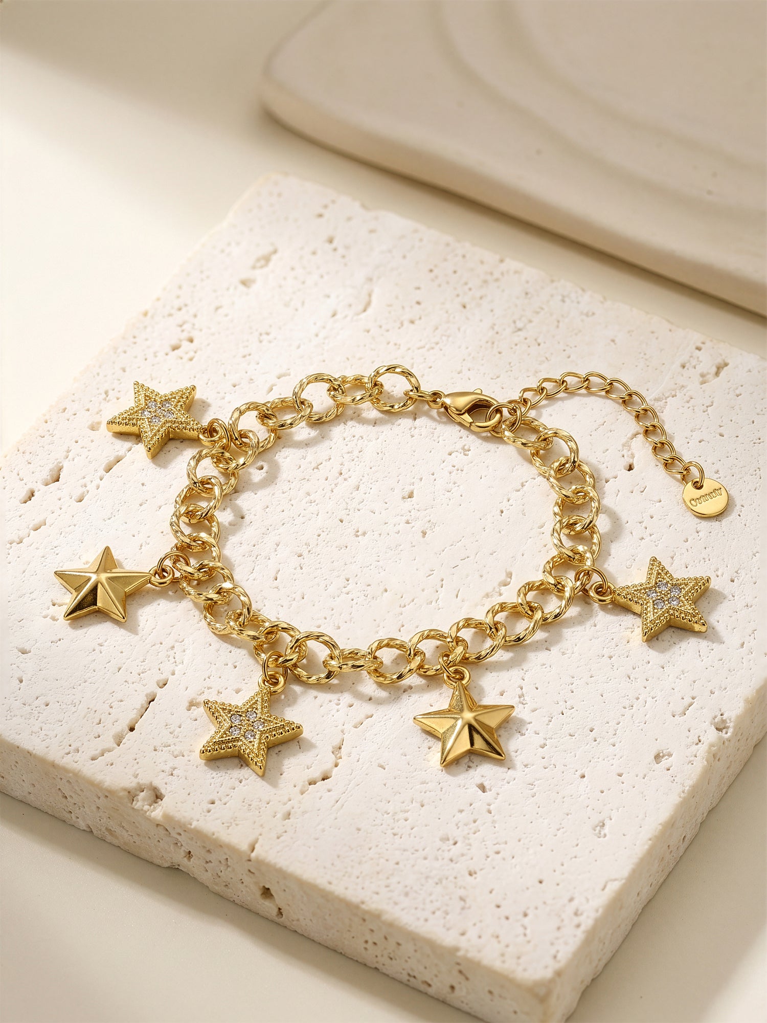 Star Drip Gold Plated Bracelet