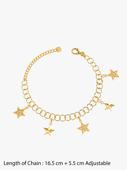 Star Drip Gold Plated Bracelet