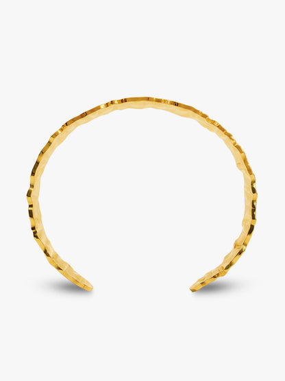 Crinkle Mood Gold Plated Cuff Bracelet