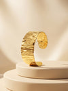 Crinkle Mood Gold Plated Cuff Bracelet