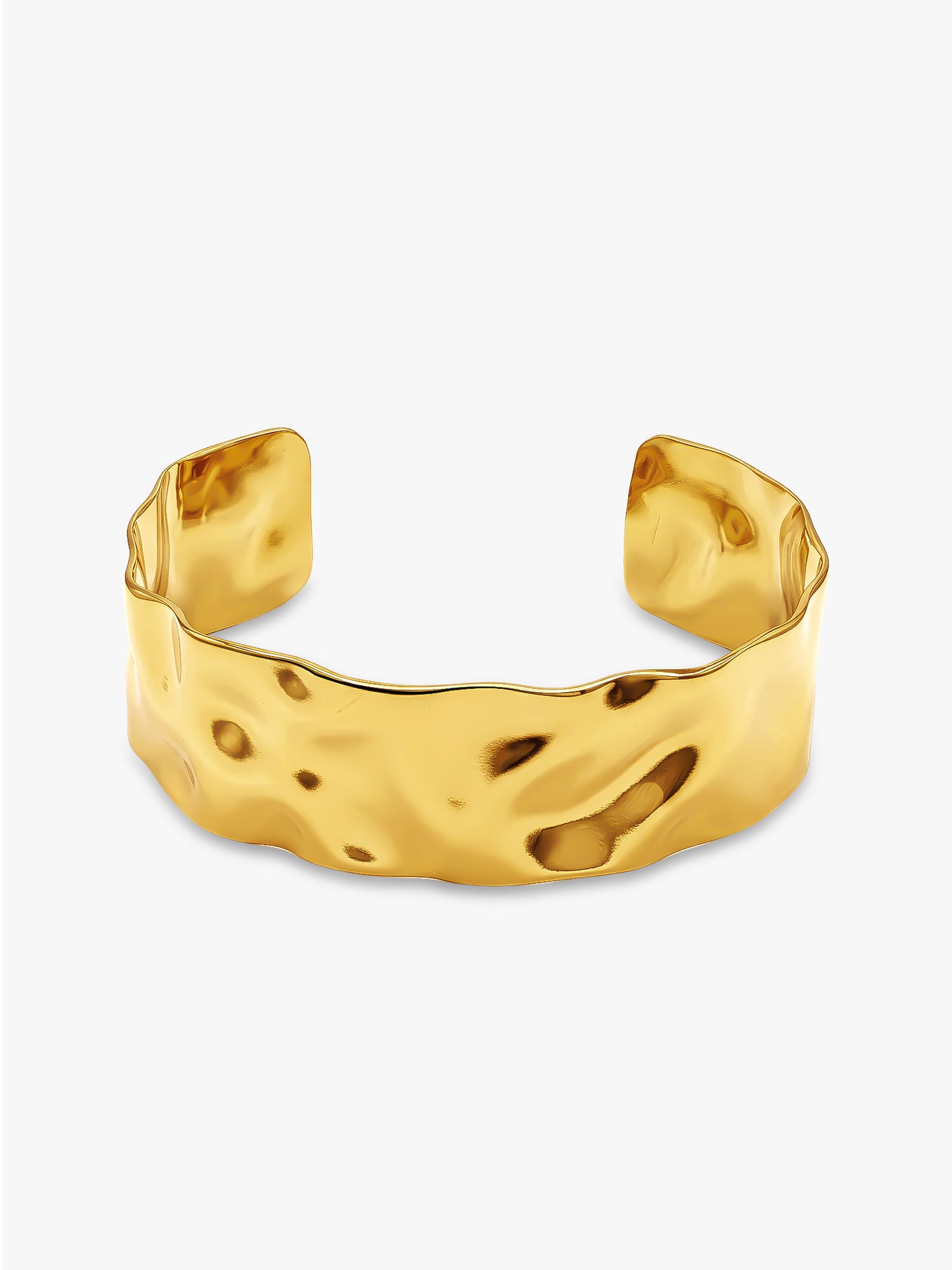 Sharp Energy Gold Plated Cuff Bracelet