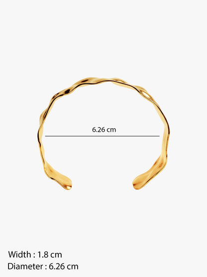 OnnMe by GIVA Sharp Energy Gold Plated Cuff Bracelet
