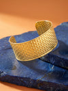IXIA by GIVA Grid Game Gold Plated Cuff Bracelet