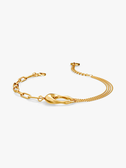 Split Energy Gold Plated Bracelet