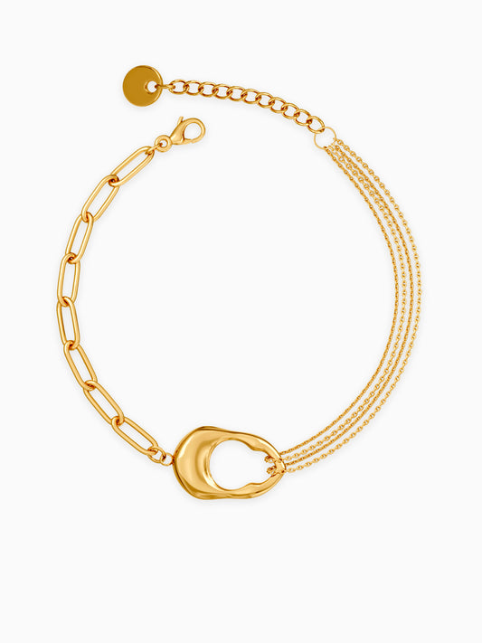 Split Energy Gold Plated Bracelet