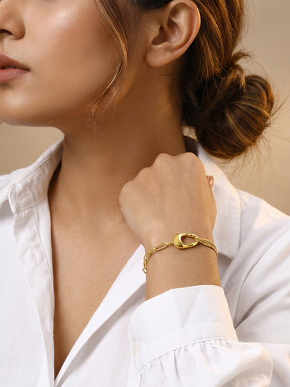 Split Energy Gold Plated Bracelet