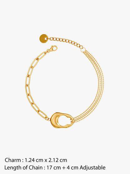 Split Energy Gold Plated Bracelet