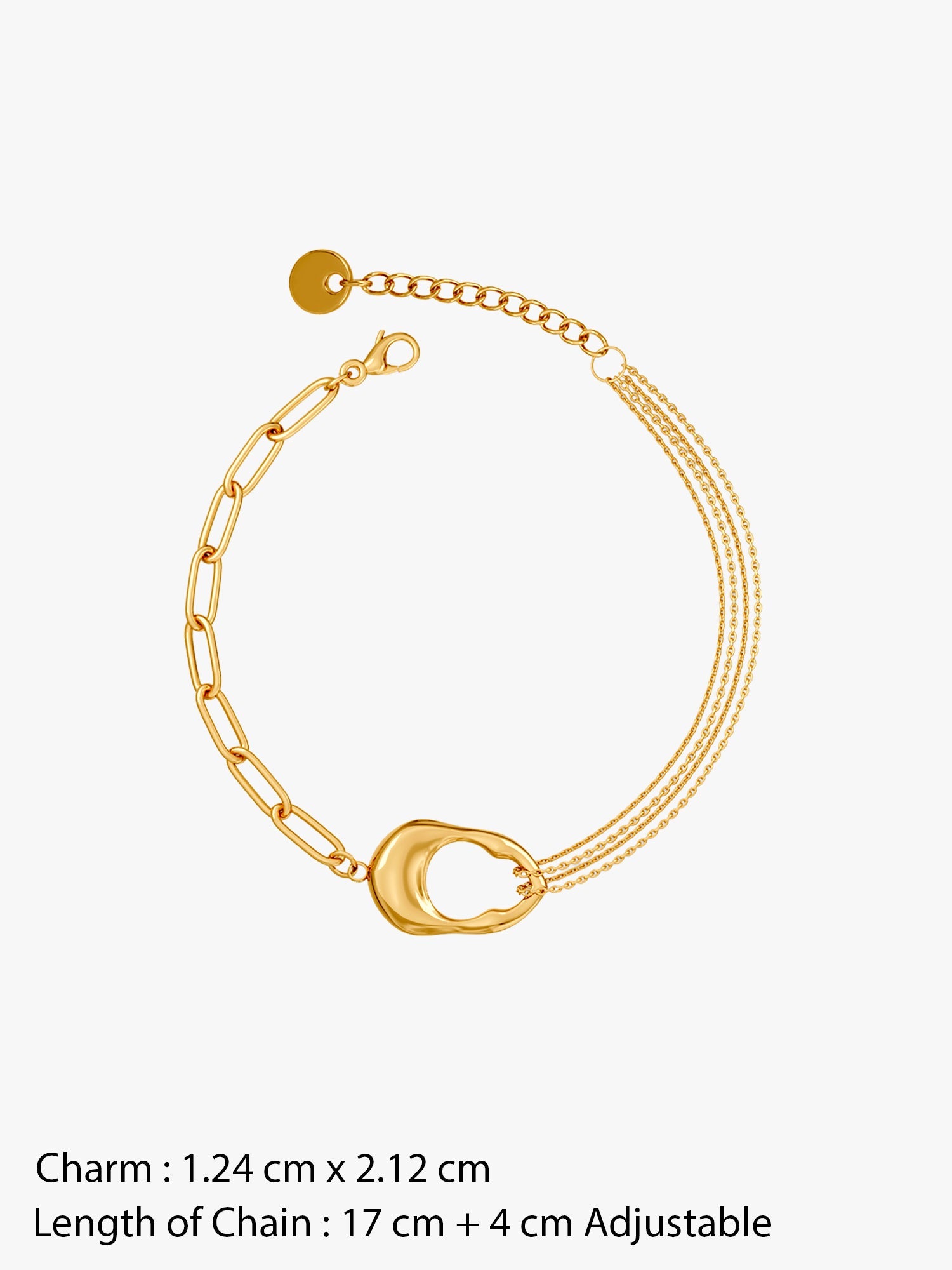OnnMe by GIVA Split Energy Gold Plated Bracelet
