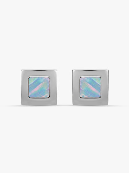 OnnMe by GIVA Squared Up Rhodium Plated Cufflinks For Men