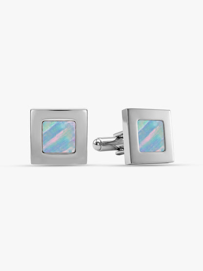 OnnMe by GIVA Squared Up Rhodium Plated Cufflinks For Men