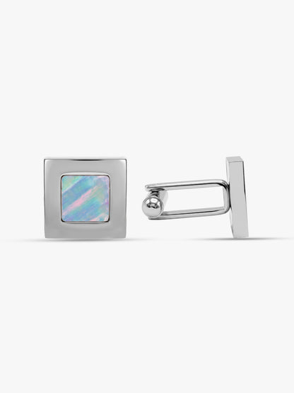 OnnMe by GIVA Squared Up Rhodium Plated Cufflinks For Men