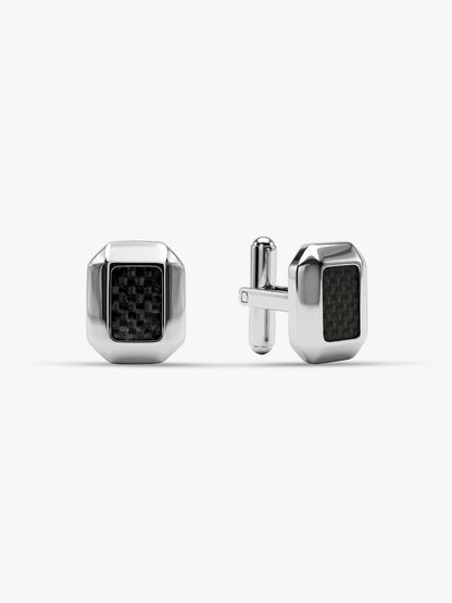 OnnMe by GIVA Film Noir Rhodium Plated Cufflinks For Men