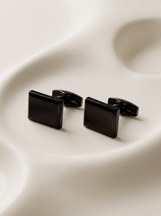 OnnMe by GIVA Boardroom Punk Black Rhodium Cufflinks For Men