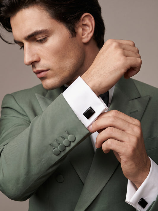 OnnMe by GIVA Boardroom Punk Black Rhodium Cufflinks For Men