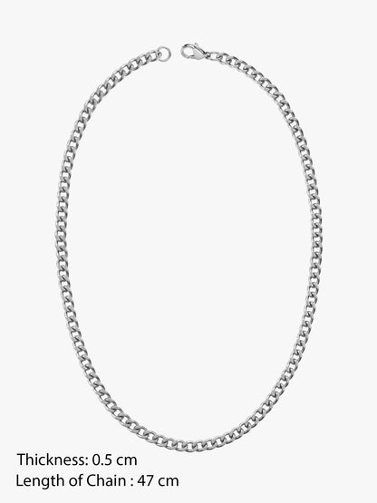 OnnMe by GIVA Iced Out Rhodium Plated Chain For Men