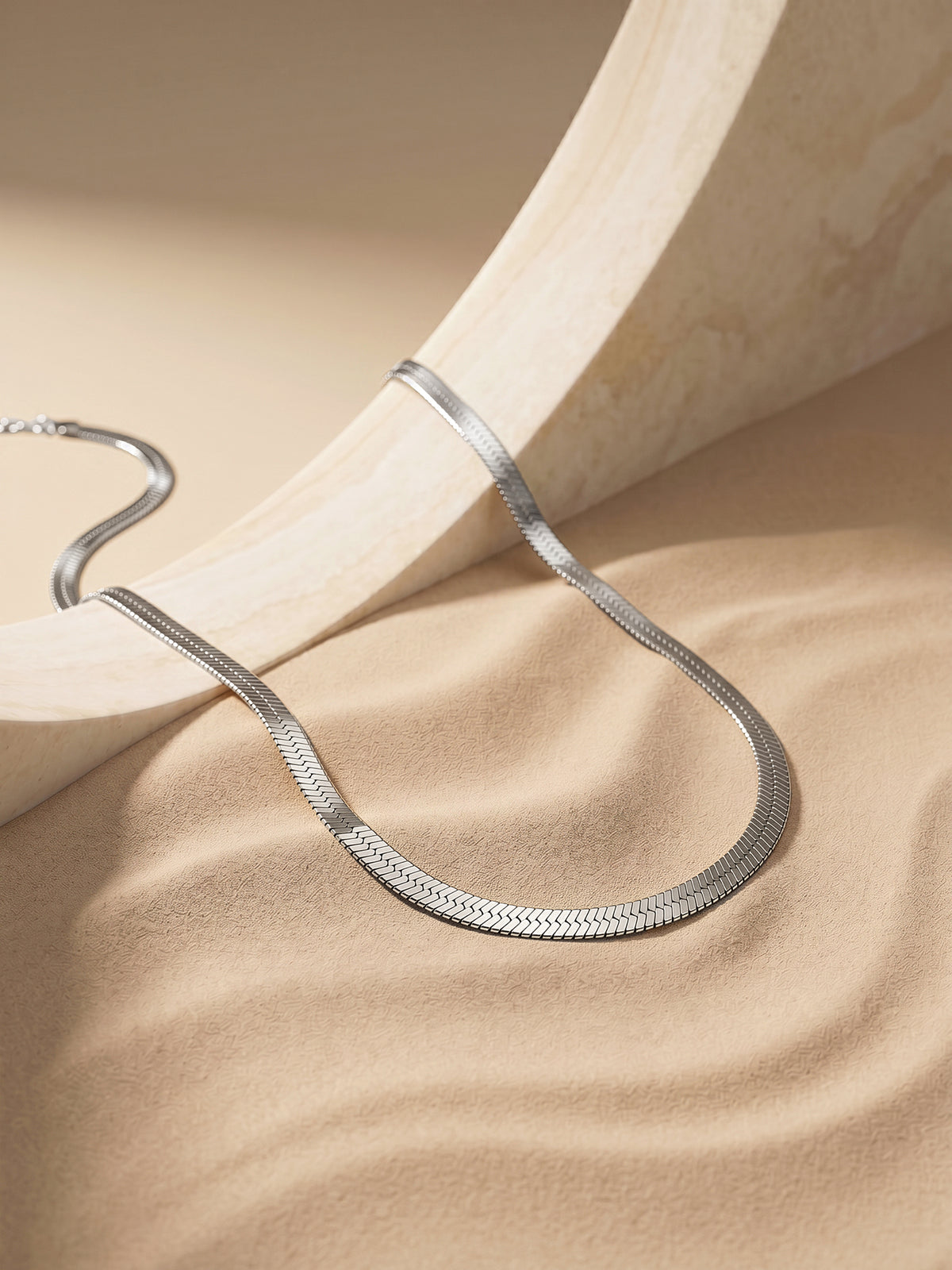 IXIA by GIVA Steel Drift Rhodium Plated Chain Necklace