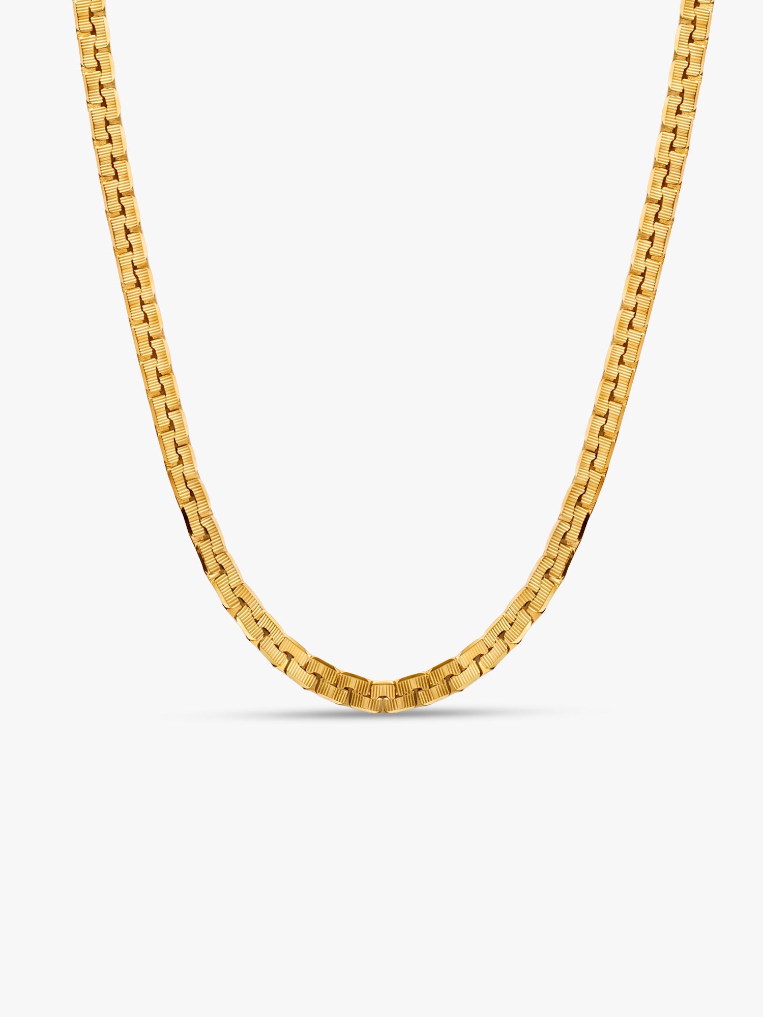 Grid Lock Gold Plated Chain