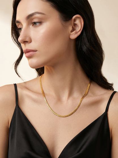 Grid Lock Gold Plated Chain