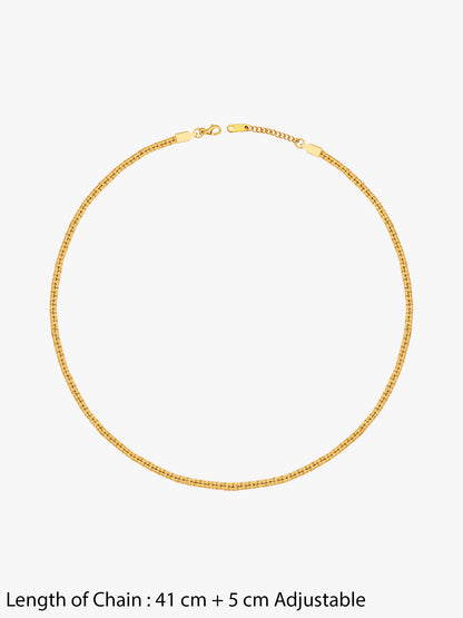 Grid Lock Gold Plated Chain