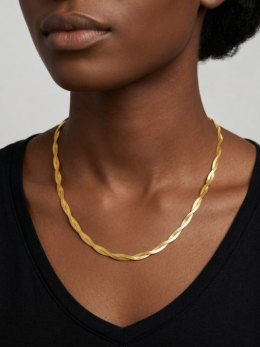 OnnMe by GIVA Spiral State Gold Plated Chain