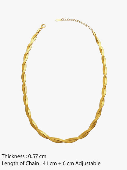 OnnMe by GIVA Spiral State Gold Plated Chain