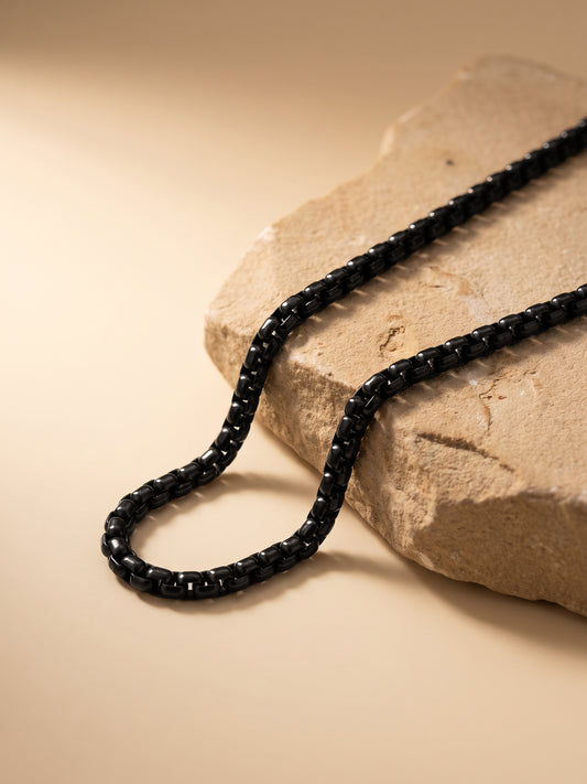 OnnMe by GIVA Straight Cold Black Rhodium Chain For Men