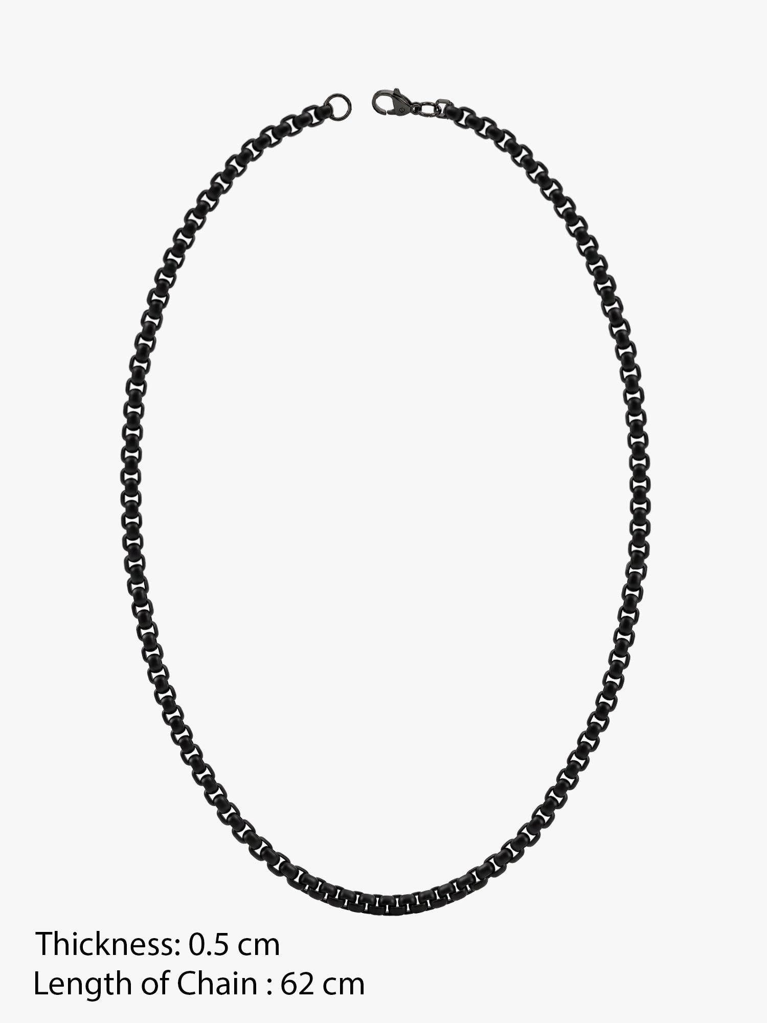 IXIA by GIVA Straight Cold Black Rhodium Chain For Men