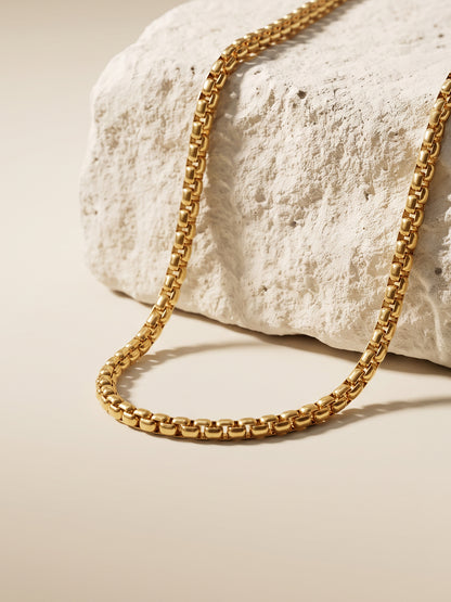 OnnMe by GIVA Forged Strength Golden Box Chain For Men