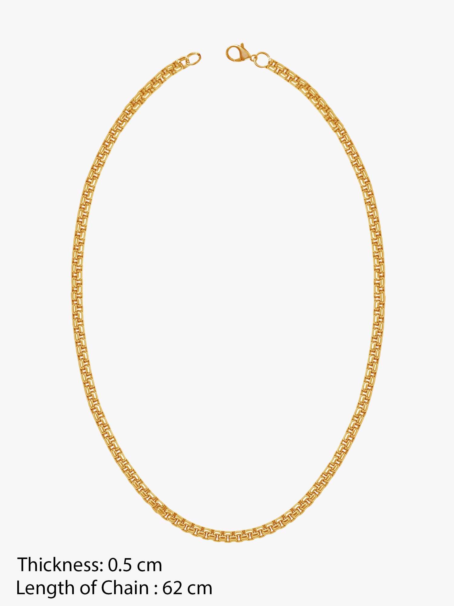 OnnMe by GIVA Forged Strength Golden Box Chain For Men