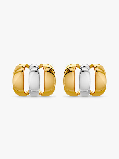 Curve Dual Tone Ear Earrings