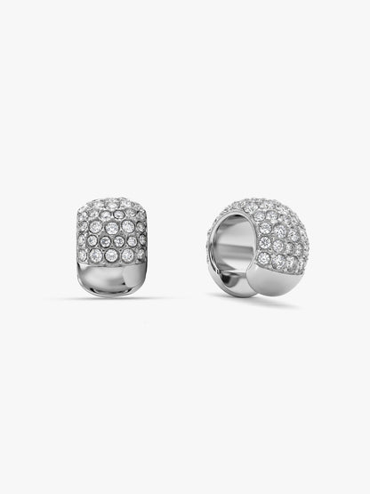 Grip Me Crystal Rhodium Plated Ear Cuffs