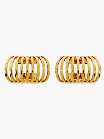 Multi Coil Wrap Gold Plated Ear Cuffs