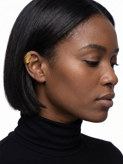 Multi Coil Wrap Gold Plated Ear Cuffs